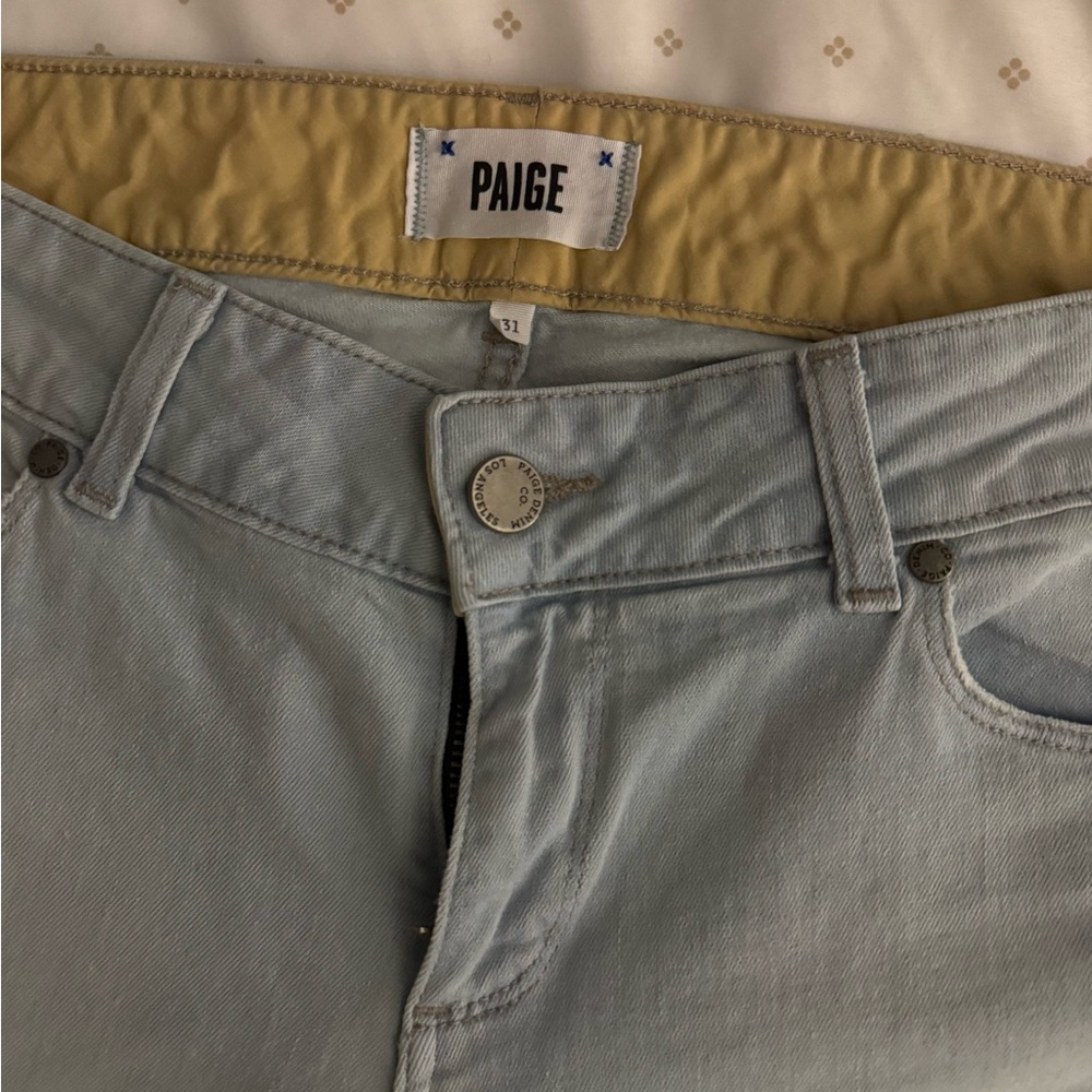PAIGE Women's Light Blue Boot Cut Jeans